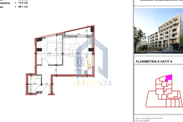 House for Sale 1+1 in Tirana - 64,695 Euro