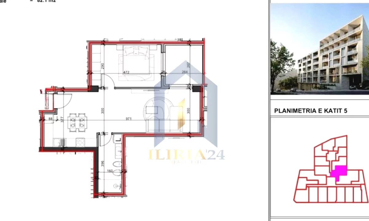 Shtepi ne shitje Apartament ne Tirane, 1+1, Mobilimi Bosh, pa mobiluar, Pagesa 90,310  Euro.