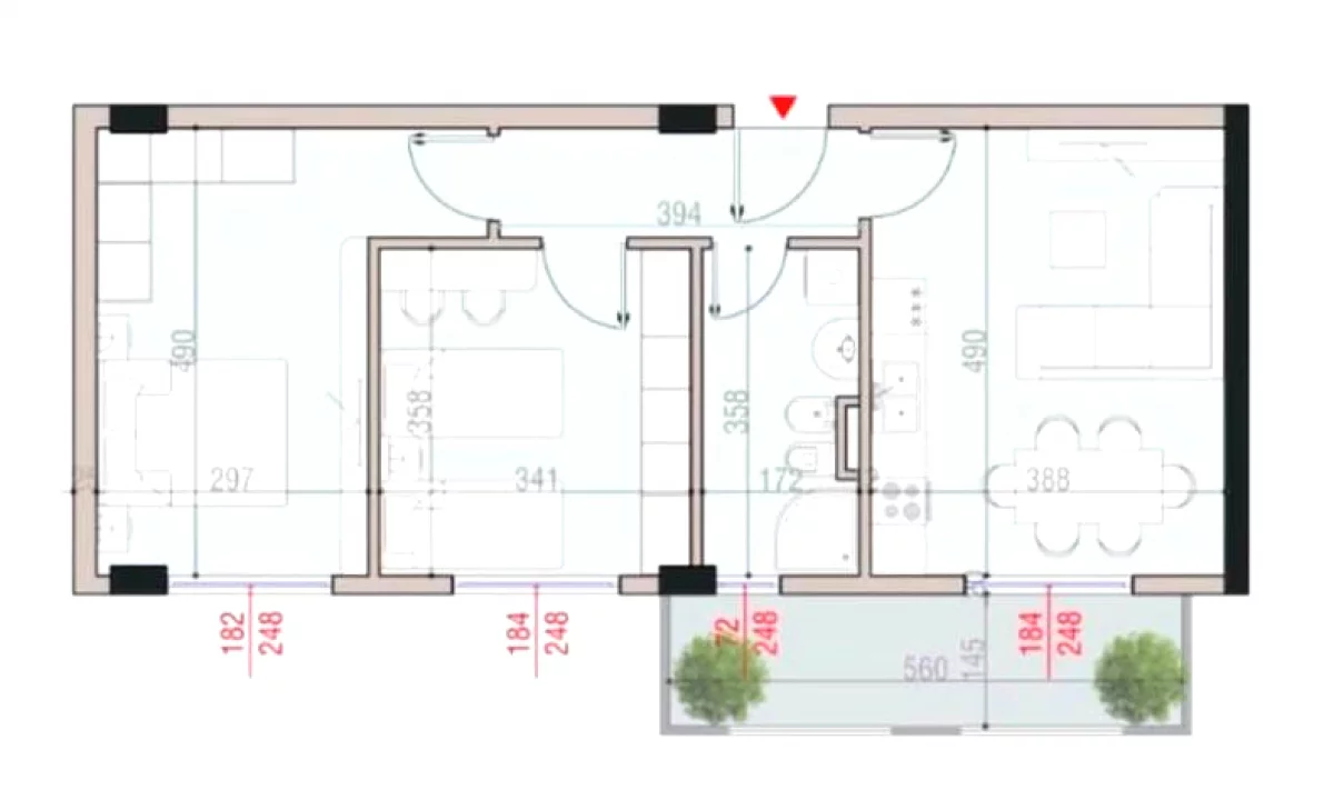 Shtepi ne shitje Apartament ne Tirane, 2+1, Mobilimi Bosh, pa mobiluar, Pagesa 157,182  Euro.