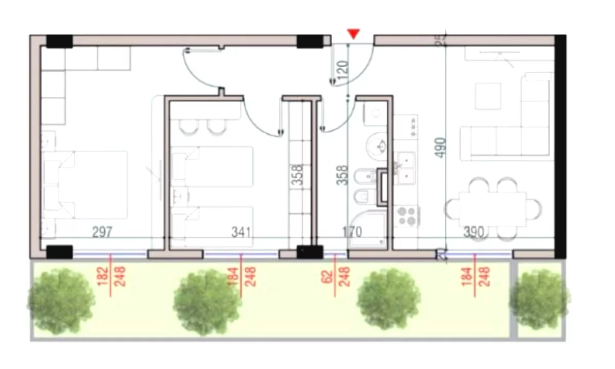Shtepi ne shitje Apartament ne Tirane, 2+1, Mobilimi Bosh, pa mobiluar, Pagesa 138,234  Euro.