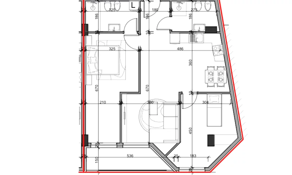 Apartment for sale in Tirana 2+1, Emty