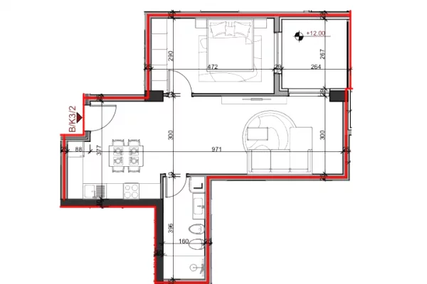 House for Sale 1+1 in Tirana - 82,100 Euro