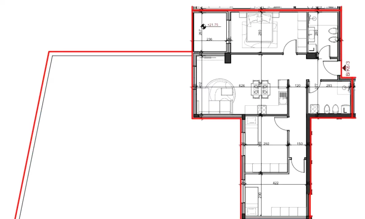 Shtepi ne shitje Apartament ne Tirane, 3+1, Mobilimi Bosh, pa mobiluar, Pagesa 170,650  Euro.