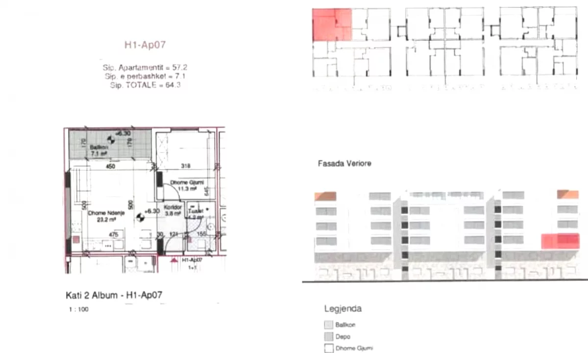 Apartment for sale in Durres 1+1, Emty