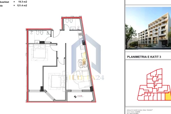 Shitet apartament 2+1 ne Paskuqan , Aluna 5