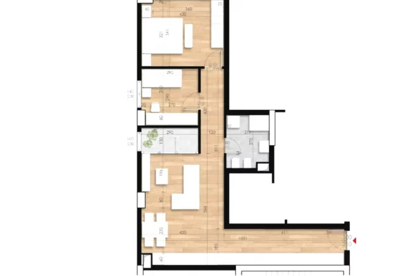 Shtepi ne shitje Apartament ne Tirane, 2+1, Mobilimi Bosh, pa mobiluar, Pagesa 155,720  Euro.