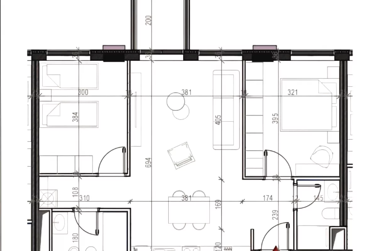 Shtepi ne shitje Apartament ne Tirane, 2+1, Mobilimi Bosh, pa mobiluar, Pagesa 155,000  Euro.