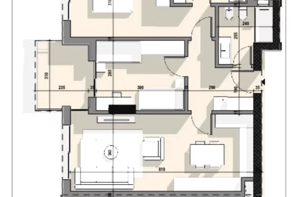 Shtepi ne shitje Apartament ne Tirane, 2+1, Mobilimi Bosh, pa mobiluar, Pagesa 168,000  Euro.