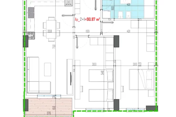 Shtepi ne shitje Apartament ne Tirane, 2+1, Mobilimi Bosh, pa mobiluar, Pagesa 115,951  Euro.