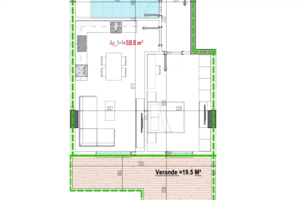 Shtepi ne shitje Apartament ne Tirane, 1+1, Mobilimi Bosh, pa mobiluar, Pagesa 87,032  Euro.