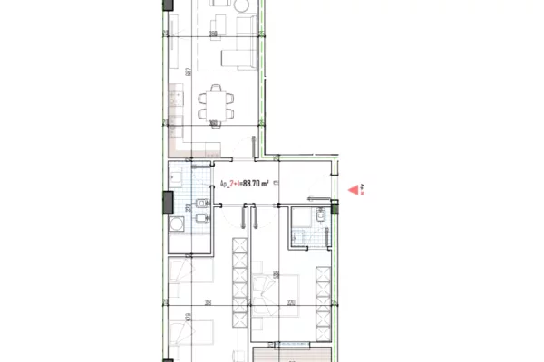 APARTAMENT 2+1 PER SHITJE NE PASKUQAN TIRANE 
