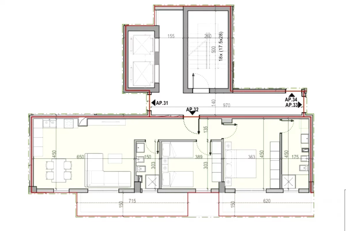 Shtepi ne shitje Apartament ne Tirane, 2+1, Mobilimi Bosh, pa mobiluar, Pagesa 225,000  Euro.