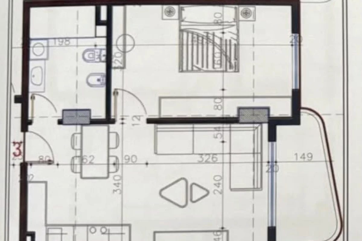 Shtepi ne shitje Apartament ne Tirane, 1+1, Mobilimi Bosh, pa mobiluar, Pagesa 75,000  Euro.