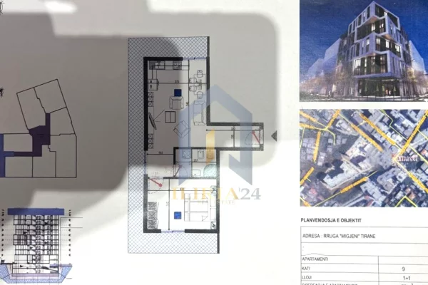 Shtepi ne shitje Apartament ne Tirane, 1+1, Mobilimi Bosh, pa mobiluar, Pagesa 120,000  Euro.