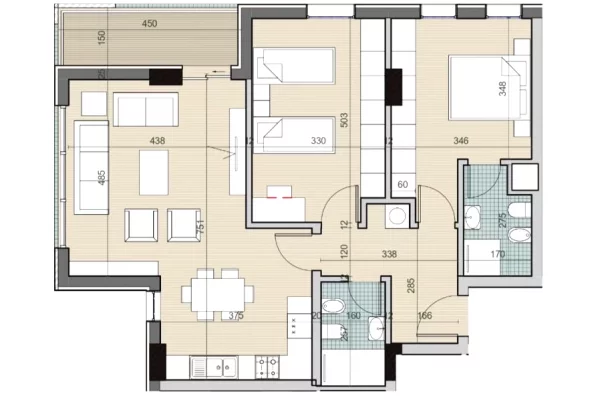 Shtepi ne shitje 2+1 ne Tirane - 150,000 Euro