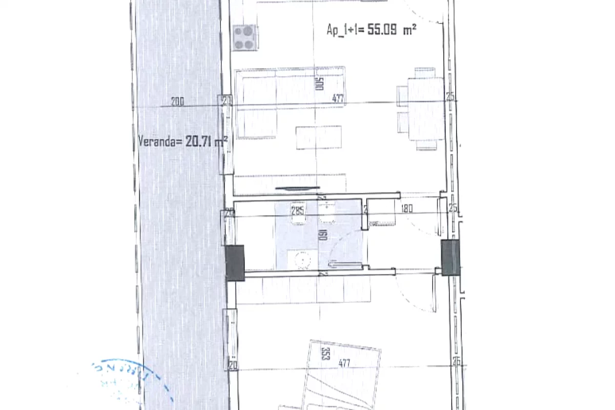 Apartment for sale in Tirana 1+1, Emty