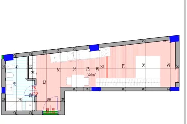 Shtepi ne shitje Apartament ne Tirane, Garsoniere, Mobilimi Bosh, pa mobiluar, Pagesa 68,000  Euro.