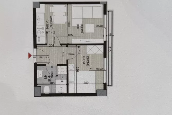 Shtepi ne shitje 1+1 ne Tirane - 75,000 Euro