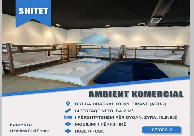 Ambient biznesi ne shitje 1+1 ne Tirane - 85,000 Euro