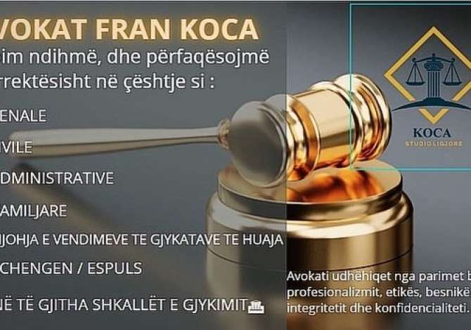 Legal Services in Tirana - 35,000 Leke