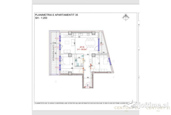 Apartment for sale in Tirana 2+1, Emty