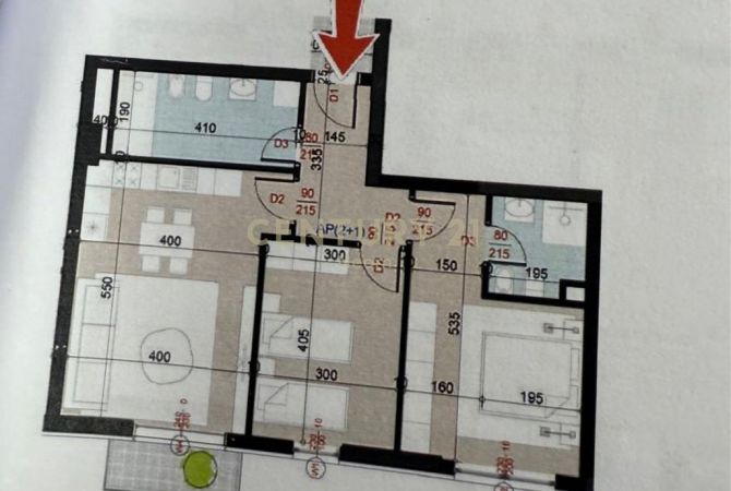 Shtepi ne shitje Apartament ne Tirane, 2+1, Mobilimi Bosh, pa mobiluar, Pagesa 145,000  Euro.