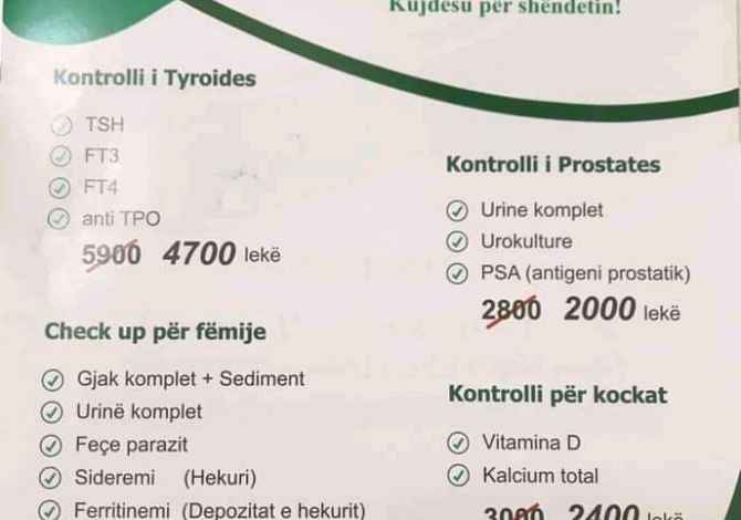 Sherbime Shendetesore dhe Estetike ne Tirane - 1,000 