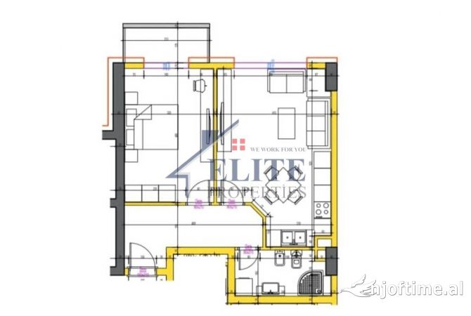Shtepi ne shitje Apartament ne Tirane, 1+1, Mobilimi Bosh, pa mobiluar, Pagesa 114,572  Euro.