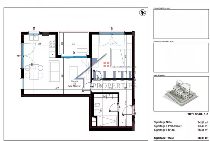 Shtepi ne shitje Apartament ne Himare, 1+1, Mobilimi Bosh, pa mobiluar, Pagesa 264,930  Euro.