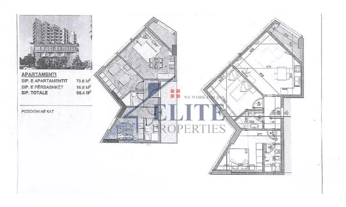 Shtepi ne shitje Apartament ne Tirane, 2+1, Mobilimi Bosh, pa mobiluar, Pagesa 159,060  Euro.