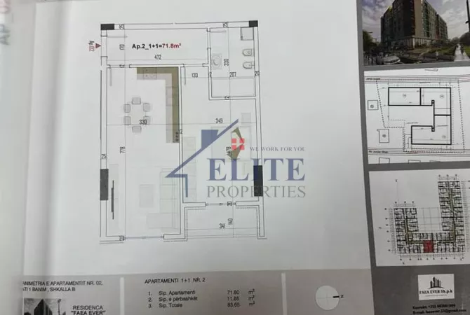 Shtepi ne shitje Apartament ne Tirane, 1+1, Mobilimi Bosh, pa mobiluar, Pagesa 100,260  Euro.