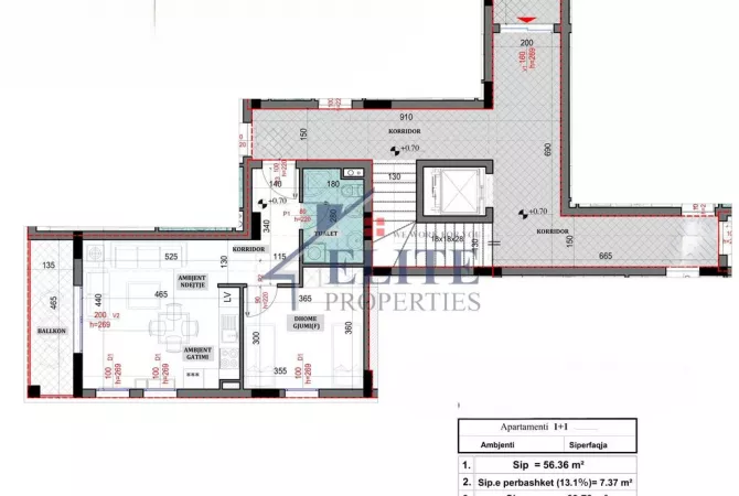 Shtepi ne shitje Apartament ne Tirane, 1+1, Mobilimi Bosh, pa mobiluar, Pagesa 98,782  Euro.