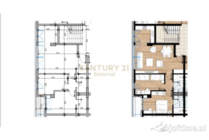 Shtepi ne shitje Apartament ne Tirane, 2+1, Mobilimi Bosh, pa mobiluar, Pagesa 156,000  Euro.