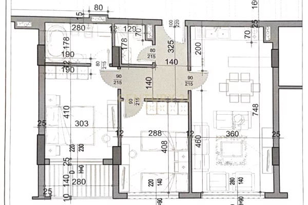 Shtepi ne shitje Apartament ne Tirane, 2+1, Mobilimi Bosh, pa mobiluar, Pagesa 110,000  Euro.
