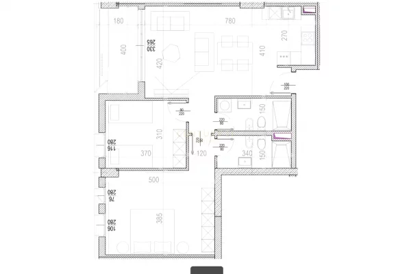 Shtepi ne shitje Apartament ne Tirane, 2+1, Mobilimi Bosh, pa mobiluar, Pagesa 205,000  Euro.