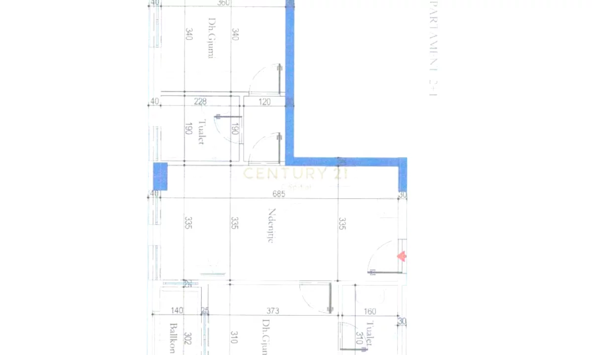 Shtepi ne shitje Apartament ne Tirane, 2+1, Mobilimi Bosh, pa mobiluar, Pagesa 117,990  Euro.