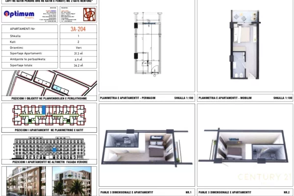 Shtepi ne shitje Apartament ne Durres, Garsoniere, Mobilimi Bosh, pa mobiluar, Pagesa 45,000  Euro.