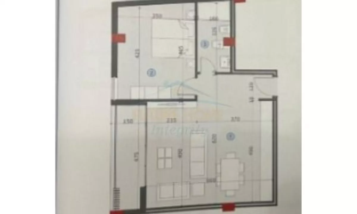 Shtepi ne shitje Apartament ne Tirane, 1+1, Mobilimi Bosh, pa mobiluar, Pagesa 124,300  Euro.