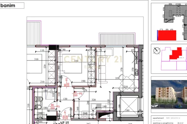Shtepi ne shitje Apartament ne Tirane, 1+1, Mobilimi Bosh, pa mobiluar, Pagesa 57,870  Euro.