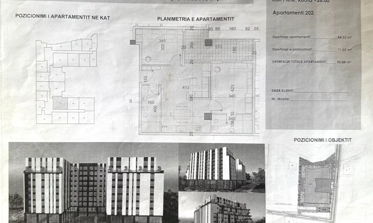 Apartment for sale in Tirana 2+1, Emty