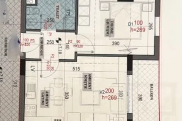 Shtepi ne shitje Apartament ne Tirane, 1+1, Mobilimi Bosh, pa mobiluar, Pagesa 104,800  Euro.