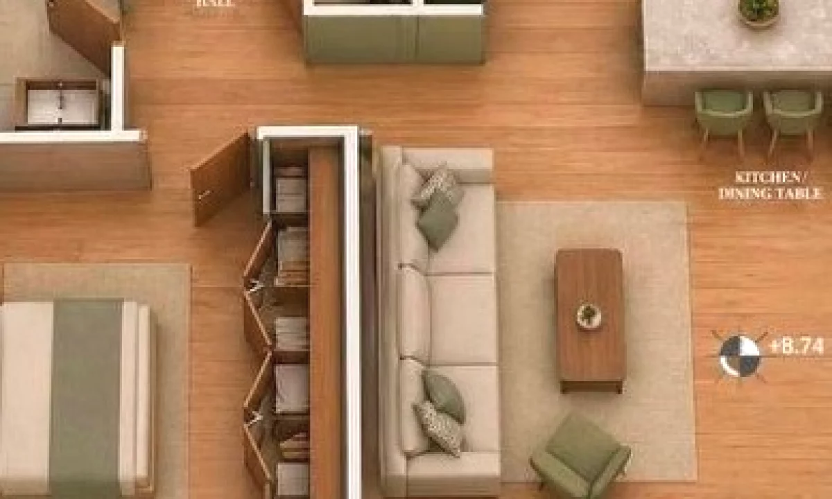 Shtepi ne shitje Apartament ne Tirane, 1+1, Mobilimi Bosh, pa mobiluar, Pagesa 99,700  Euro.