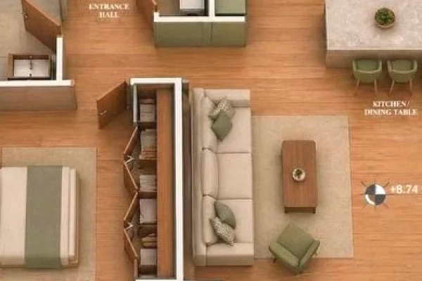 Shtepi ne shitje 1+1 ne Tirane - 99,700 Euro