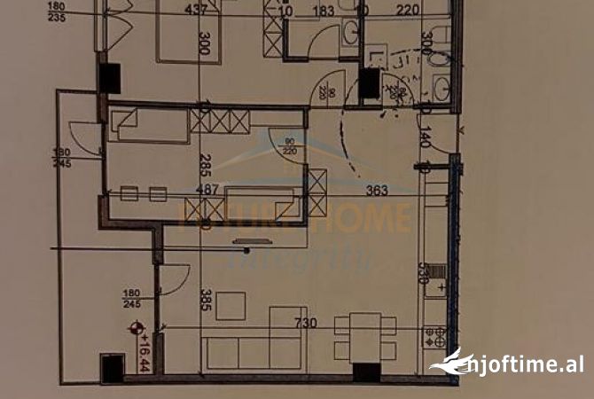Shtepi ne shitje Apartament ne Tirane, 2+1, Mobilimi Bosh, pa mobiluar, Pagesa 169,505  Euro.