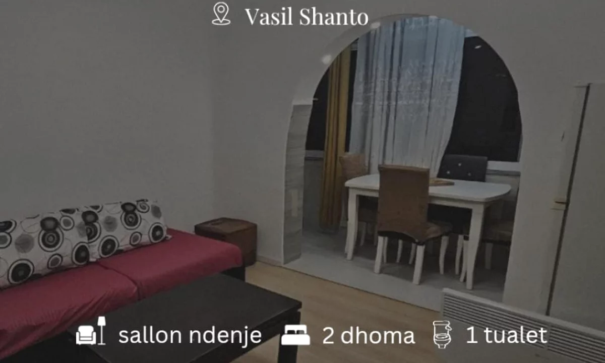 Shtepi me qera Apartament ne Tirane, 2+1, Mobilimi E mobiluar, Pagesa 450  Euro.
