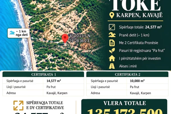 Land for Sale in Kavaja - 1,351,735 Euro