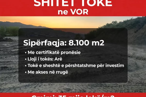 Land for Sale in Tirana - 283,500 Euro