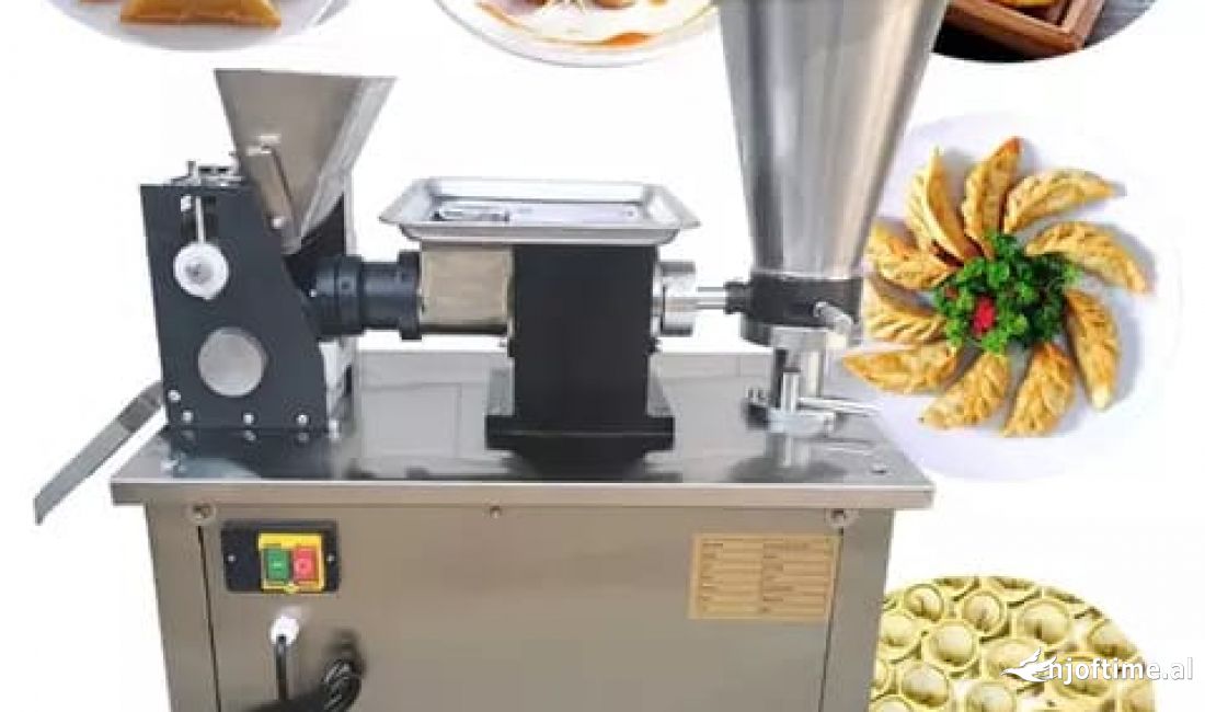 Makineri per prodhimin e piteve te mbushura me 2 forma trekendesh dhe gjysme hene 