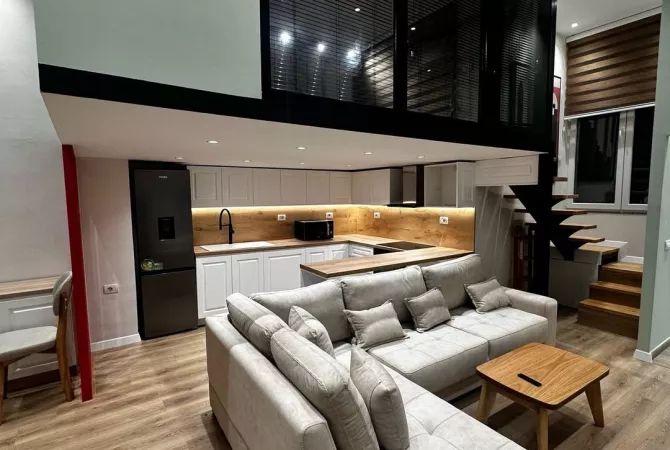 Shtepi ne shitje Duplex(shtepi me 2 kate) ne Tirane, 1+1, Mobilimi E mobiluar, Pagesa 10,500,000  Leke.