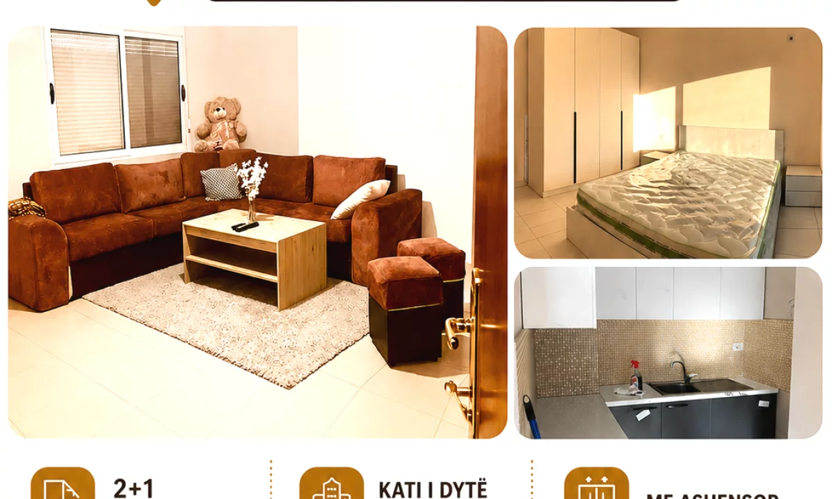 Shtepi me qera Apartament ne Tirane, 2+1, Mobilimi E mobiluar, Pagesa 50,000  Leke.